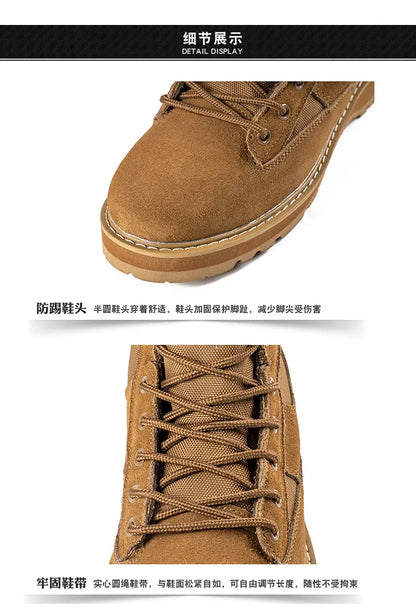 Tactical Boots Men Boots Special Force Green Army Boots Outdoor Hiking Boots Ankle Shoes Men Work Shoes by PETAL & GLOW