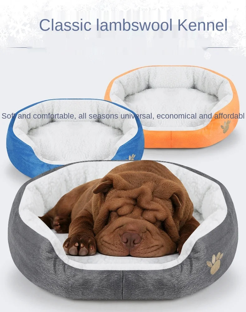 大型犬用ドッグベッド カシミア ウォーミング ペットドッグベッド ソファラウンジャー キャットネストバスケット ぬいぐるみケンネルベッド 快適なペット用品