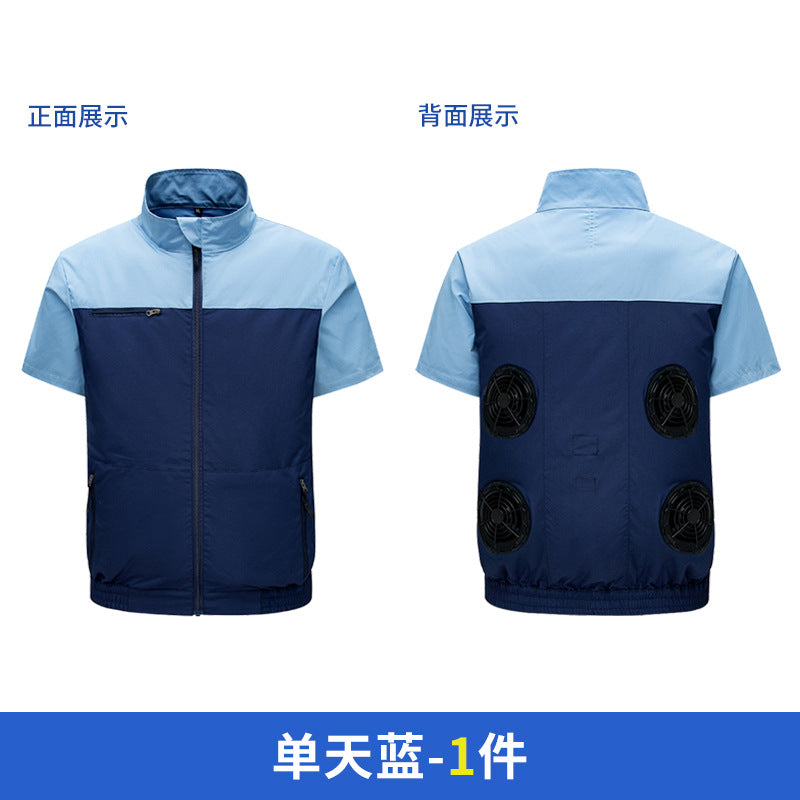 Cross-border New Smart Air-conditioning Clothing Jacket Clothes with Fan Outdoor Work Uniform Labor Protection Duty Fan Clothing