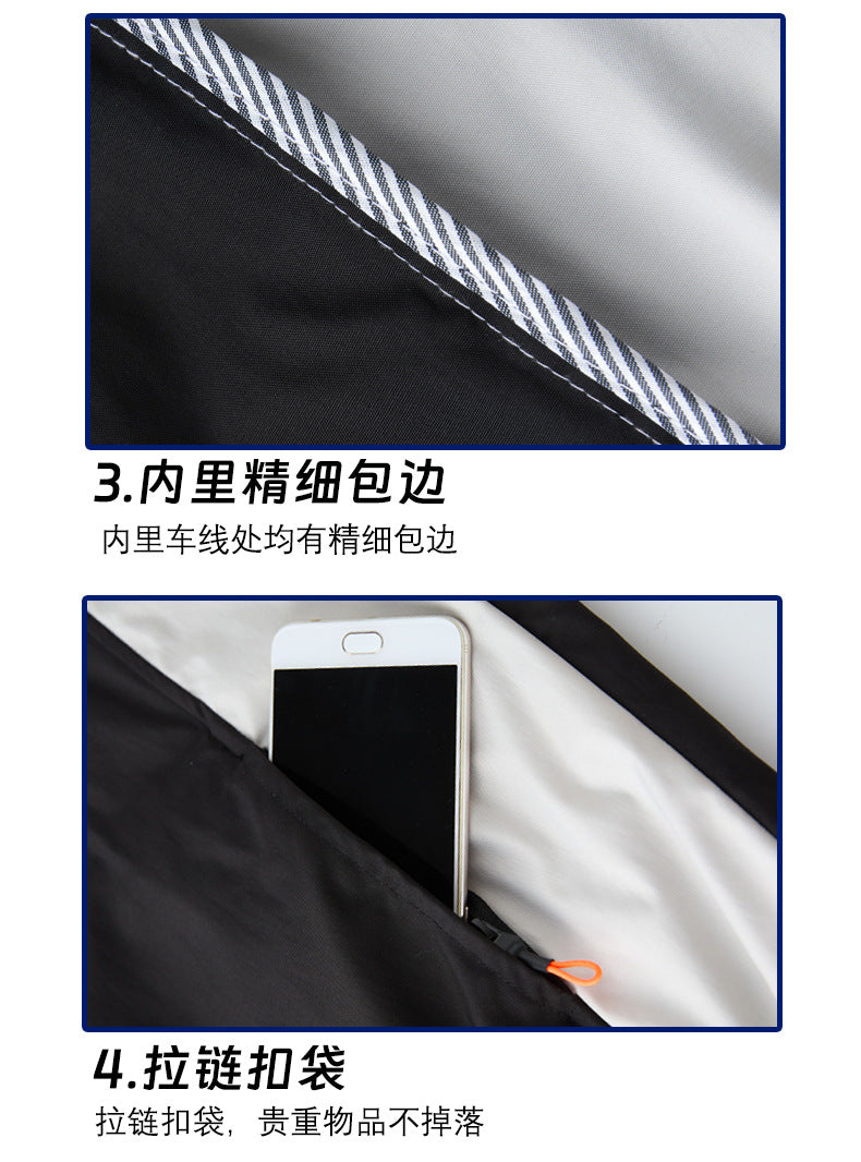 夏用新型三穴ファン空調服 屋外冷却日焼け止めパーカー スタンドカラージャケット作業着