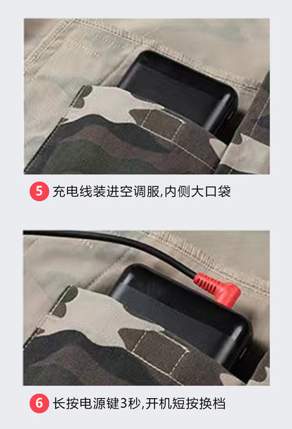 Cross-border New Smart Air-conditioning Clothing Jacket Clothes with Fan Outdoor Work Uniform Labor Protection Duty Fan Clothing