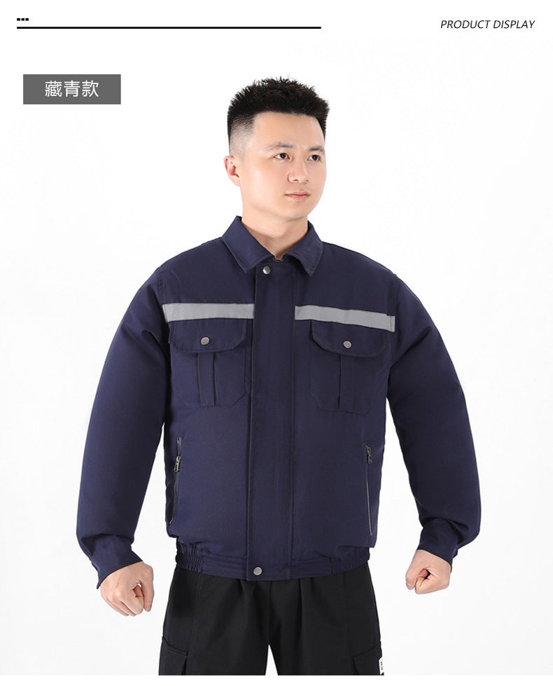 夏用4ファン空調服 冷却・保冷 反射材付き日焼け止めファン付きアウトドア作業着