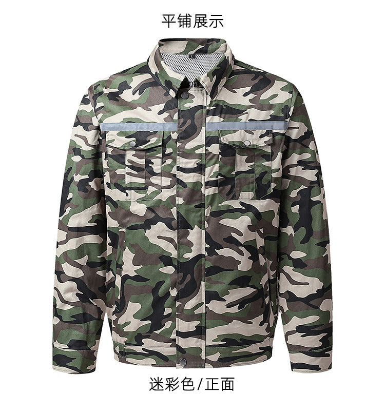Pure Cotton Welder's Clothing with Fan Clothes Cooling Air Conditioning Clothing Men's Summer Heat Prevention Fan Clothing Refrigeration Labor Protection Work Clothes