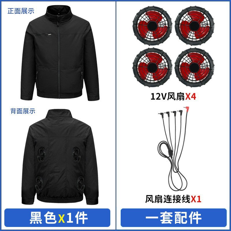 Cross-border New Smart Air-conditioning Clothing Jacket Clothes with Fan Outdoor Work Uniform Labor Protection Duty Fan Clothing