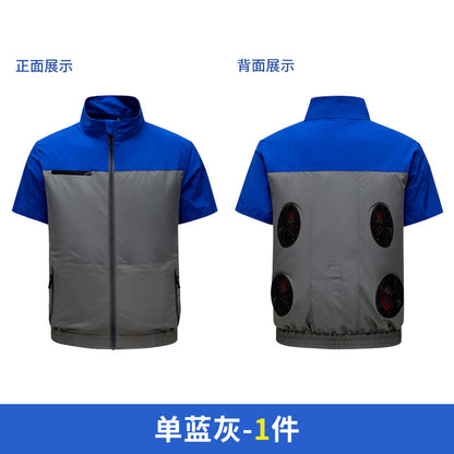 Cross-border New Smart Air-conditioning Clothing Jacket Clothes with Fan Outdoor Work Uniform Labor Protection Duty Fan Clothing