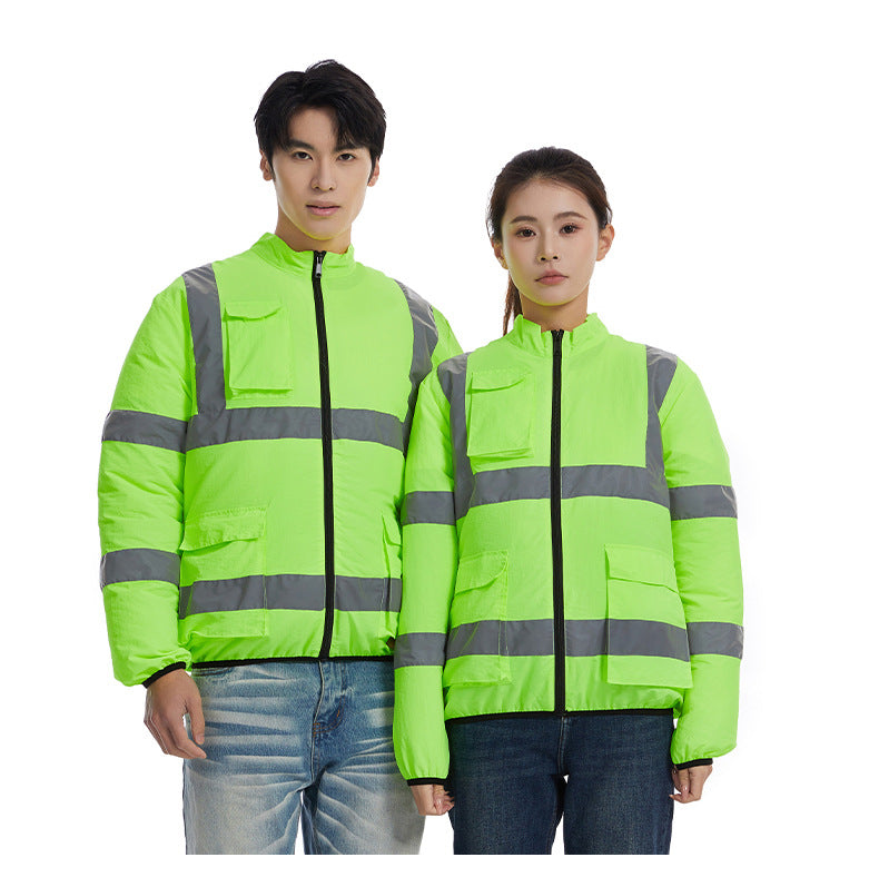 国境を越える夏新作反射ストリップ空調服ジャケットファン付き安全作業服メンズサービス服