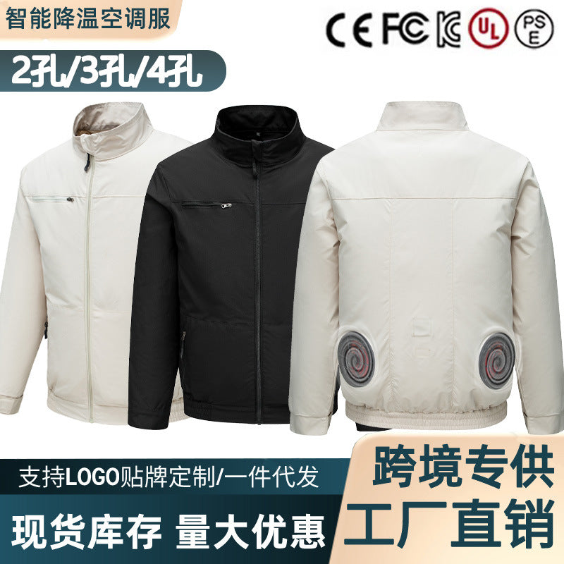 国境を越えた空調服 夏用冷房ファン付き作業着 男性作業員向け ファン付き空調服 夏の暑さ対策 電気溶接作業服 労働保護作業服