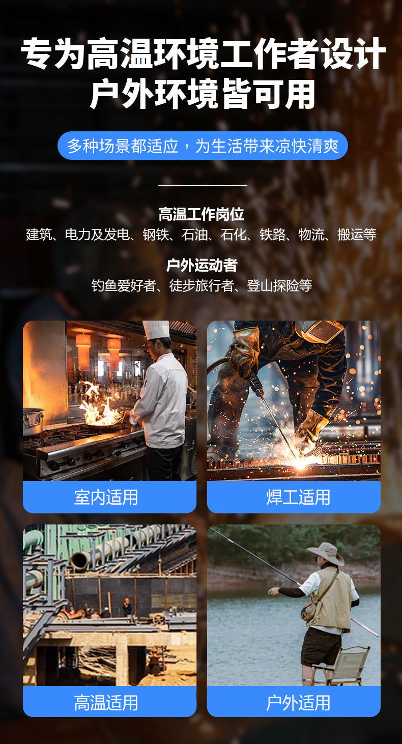 新作夏用ファン付き作業服建設現場冷却エアコン服屋外反射ストライプエアコン服メンズスタイルファン付き