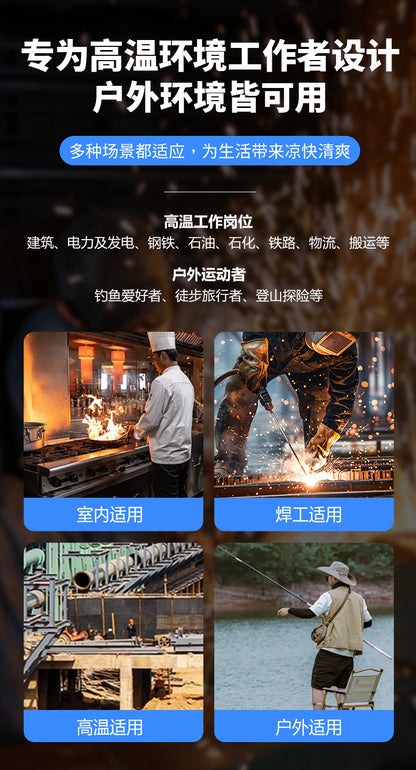 新作夏用ファン付き作業服建設現場冷却エアコン服屋外反射ストライプエアコン服メンズスタイルファン付き