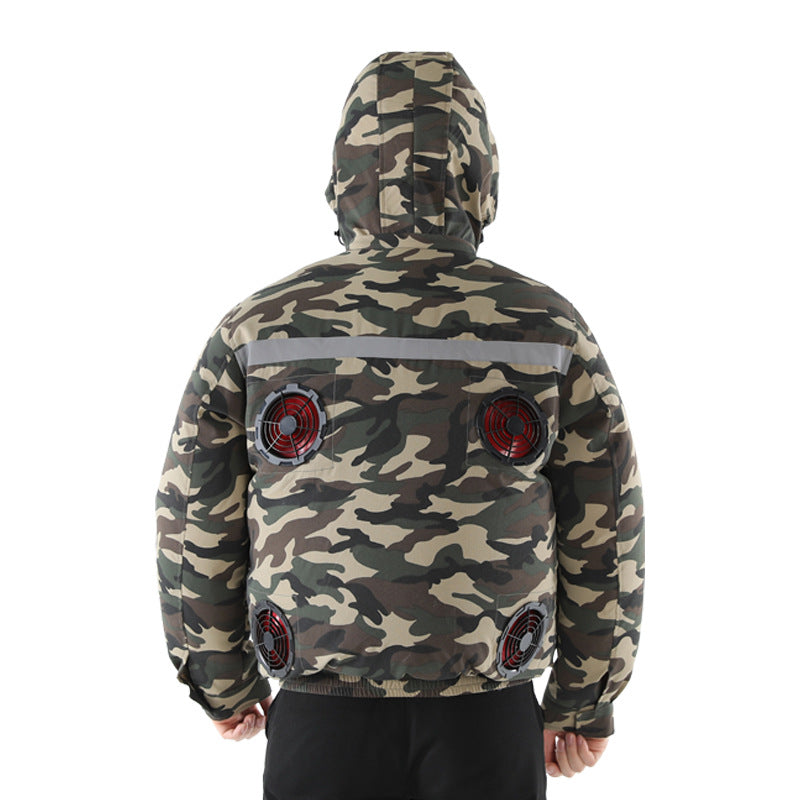 Summer Air-Conditioned Clothing for Outdoor Labor Protection, Cooling and Sun Protection Clothing, Hooded Fan Clothing for Men and Women, Specially Designed for Outdoor Labor Protection
