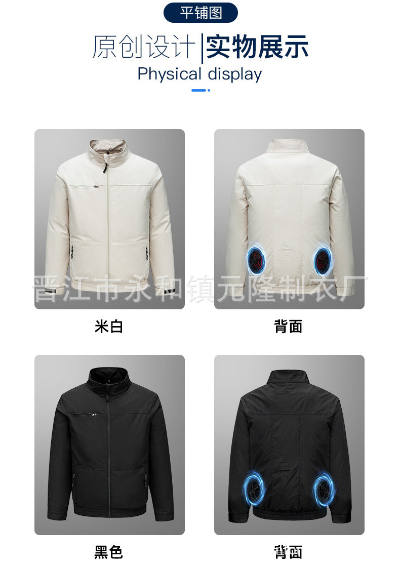 国境を越えた空調服 夏用冷房ファン付き作業着 男性作業員向け ファン付き空調服 夏の暑さ対策 電気溶接作業服 労働保護作業服