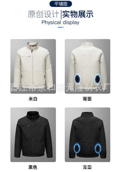 国境を越えた空調服 夏用冷房ファン付き作業着 男性作業員向け ファン付き空調服 夏の暑さ対策 電気溶接作業服 労働保護作業服