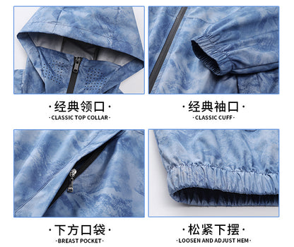 新ファン日焼け止め服、熱中症予防屋外作業着、ファン付き男女兼用冷却釣り服