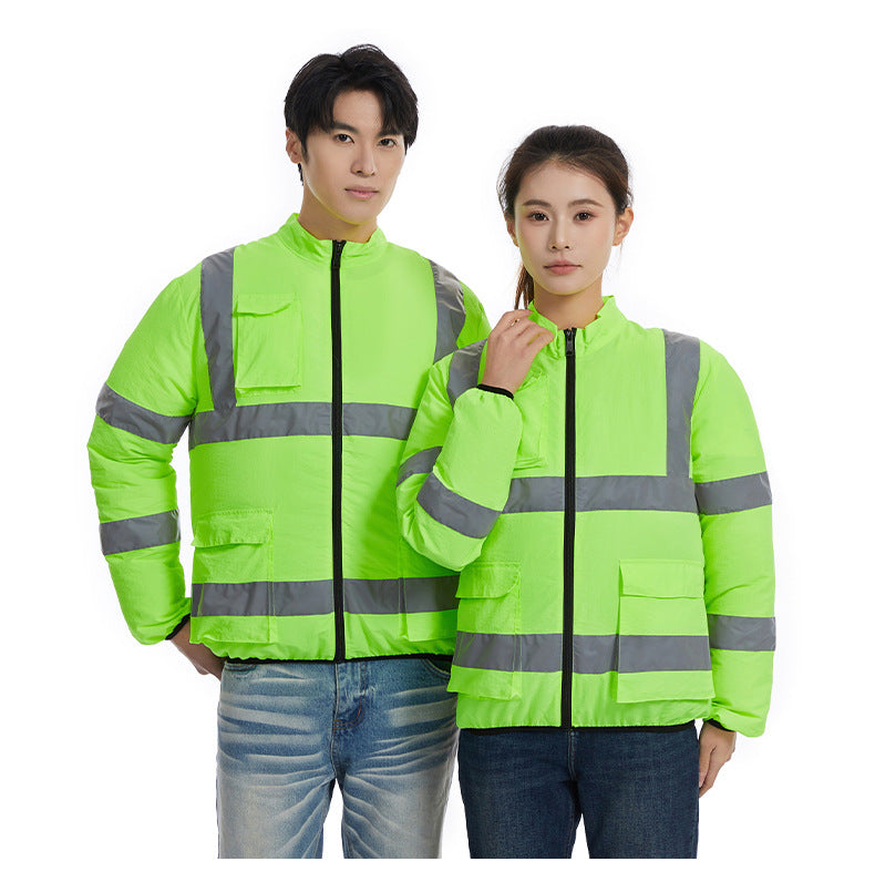 国境を越える夏新作反射ストリップ空調服ジャケットファン付き安全作業服メンズサービス服