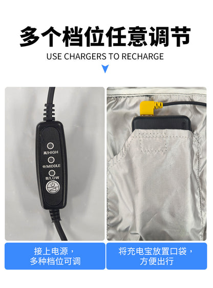 新作夏用ファン付き作業服建設現場冷却エアコン服屋外反射ストライプエアコン服メンズスタイルファン付き