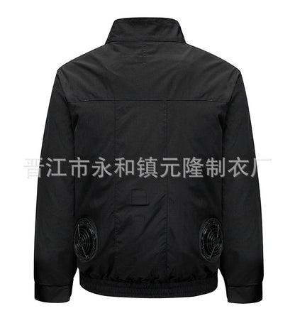 国境を越えた空調服 夏用冷房ファン付き作業着 男性作業員向け ファン付き空調服 夏の暑さ対策 電気溶接作業服 労働保護作業服