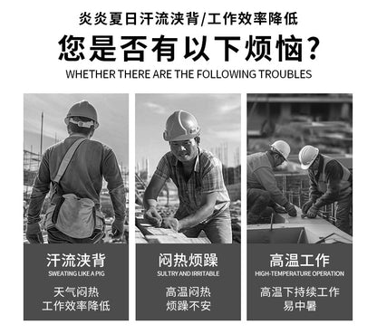 夏用4ファン空調服 冷却・保冷 反射材付き日焼け止めファン付きアウトドア作業着
