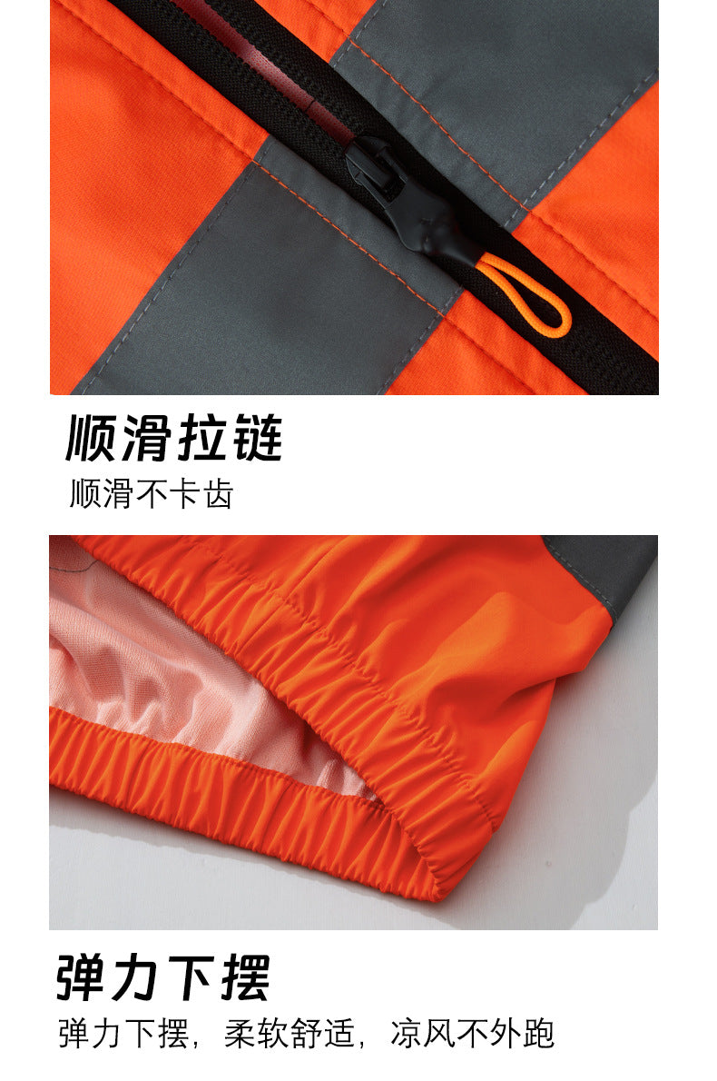 夏用空調服 反射テープ ファン付き 半袖 屋外 空調作業服 メンズ ファン付き作業着 道路整備 建設現場