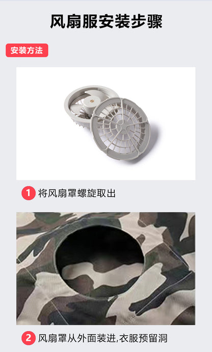 Cross-border New Smart Air-conditioning Clothing Jacket Clothes with Fan Outdoor Work Uniform Labor Protection Duty Fan Clothing