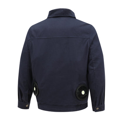 熱中症対策空調服作業服メンズ冷却ファン付き充電式現場作業員保護服溶接ジャケット