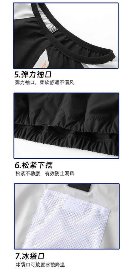 夏空調服ファン付き作業服袖なし冷却空冷服ノースリーブ屋外スポーツ日焼け止めベストUSB作業着
