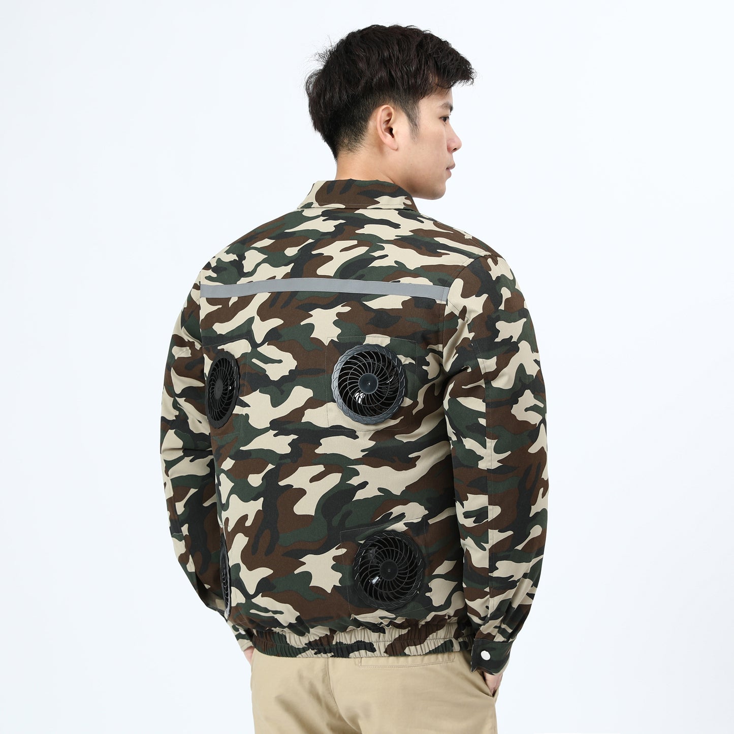 熱中症対策空調服作業服メンズ冷却ファン付き充電式現場作業員保護服溶接ジャケット