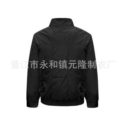 国境を越えた空調服 夏用冷房ファン付き作業着 男性作業員向け ファン付き空調服 夏の暑さ対策 電気溶接作業服 労働保護作業服