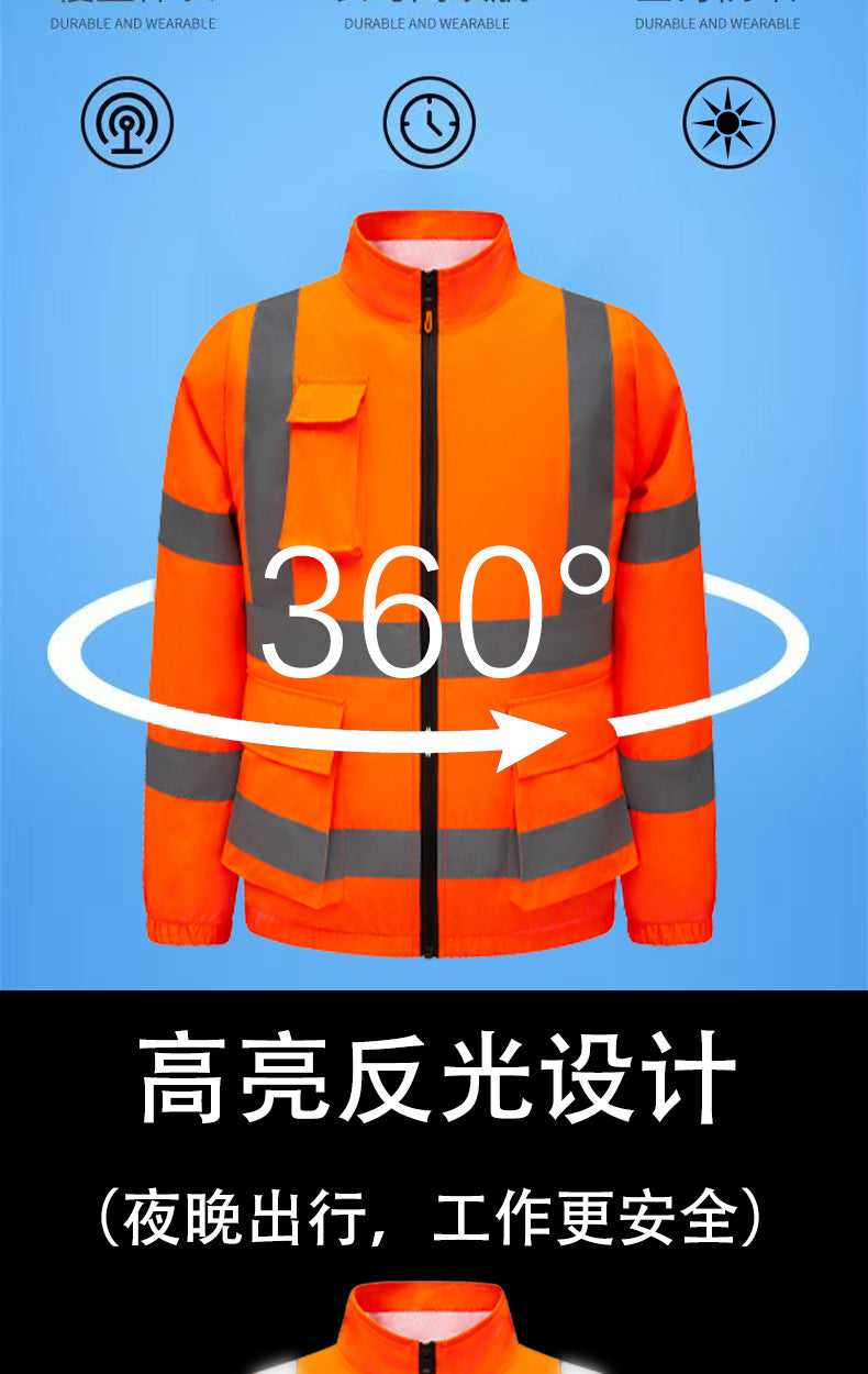 新型空冷服、反射型長袖作業服3ファン付き、労動保護服、屋外日焼け止め作業服