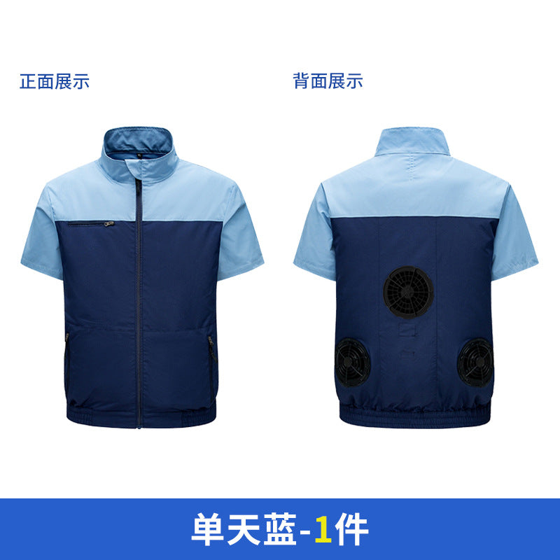 Cross-border New Smart Air-conditioning Clothing Jacket Clothes with Fan Outdoor Work Uniform Labor Protection Duty Fan Clothing
