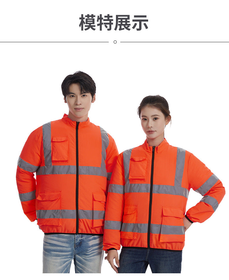 国境を越える夏新作反射ストリップ空調服ジャケットファン付き安全作業服メンズサービス服