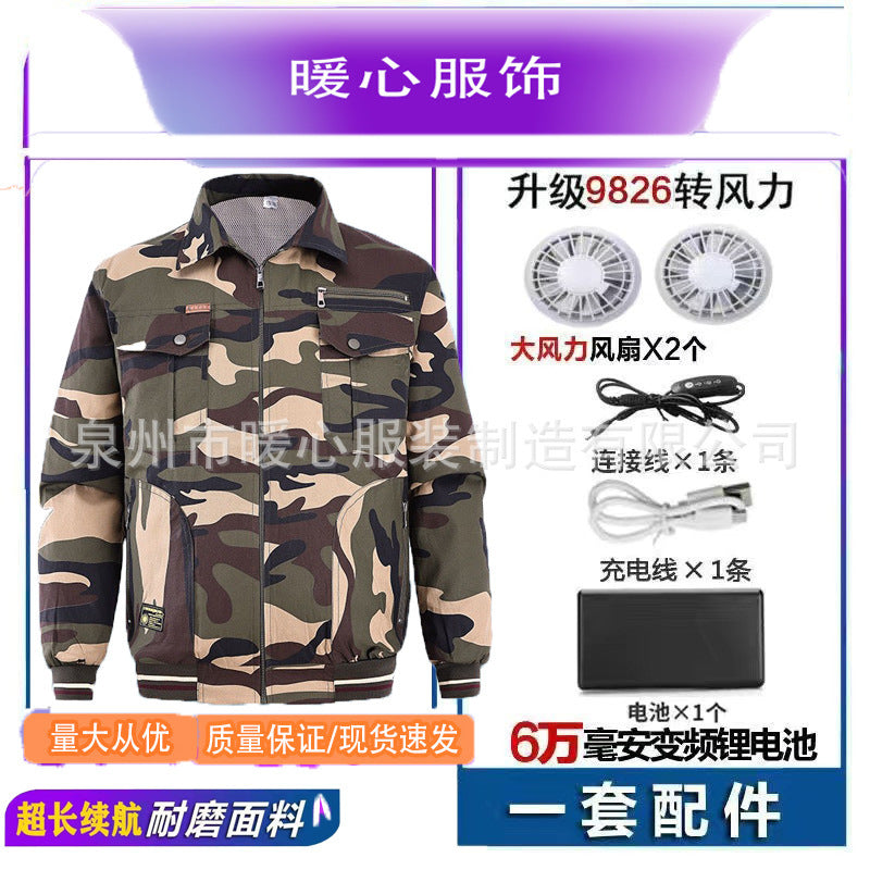 工場直販クロスボーダー卸売独占、ファン付き空調服25選 屋外作業用空調服