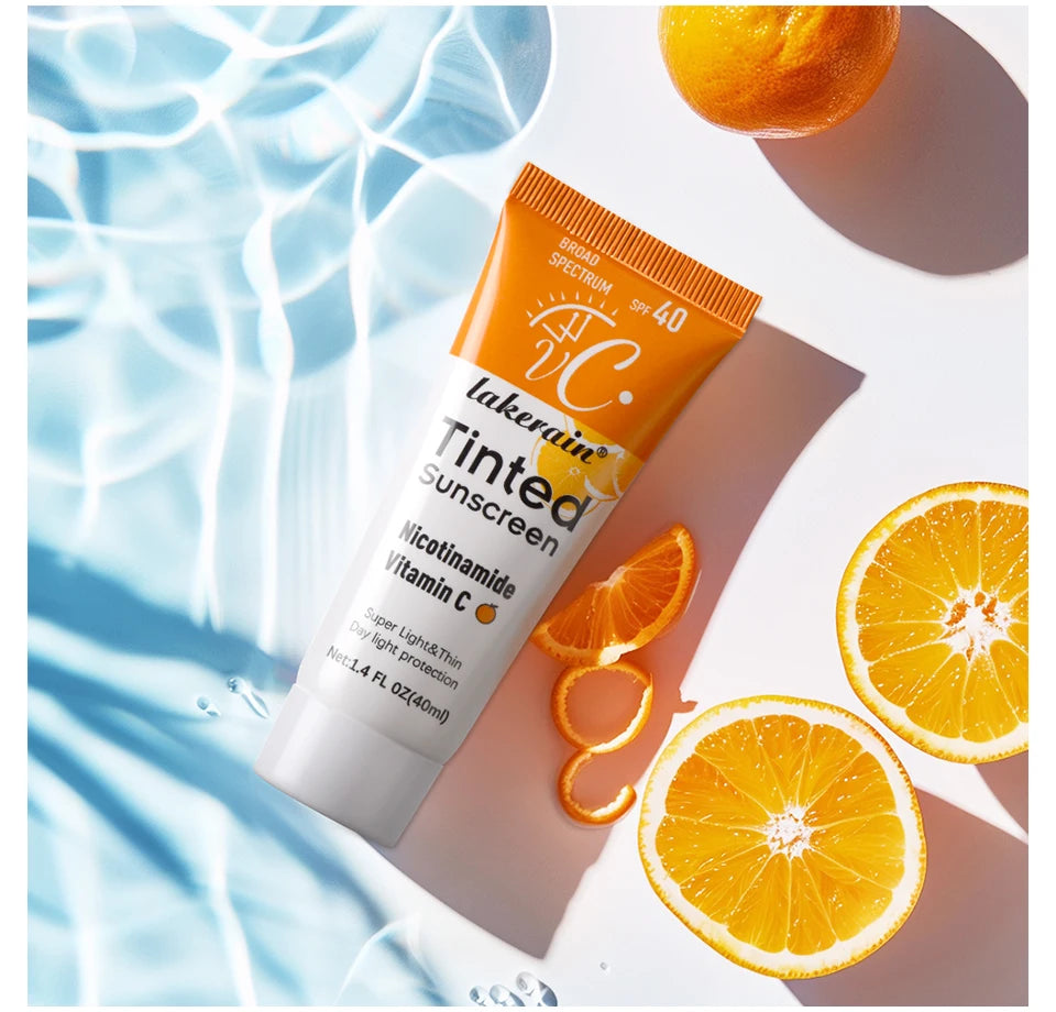 SPF40 色付き保湿VC日焼け止め スキンプロテクション リフレッシングメイクアップ サンスクリーンクリーム UVアンチエイジングレジスタンス 日焼け止め
