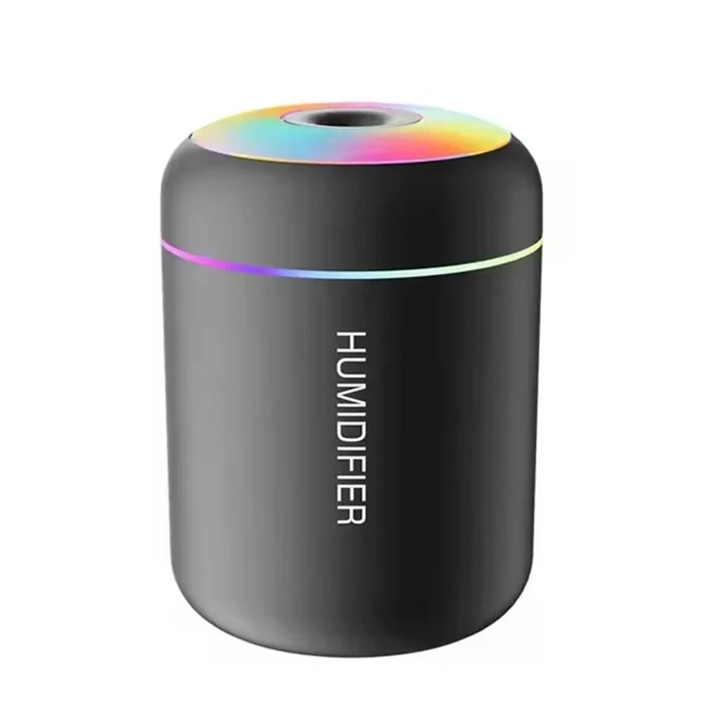 180MLミニ加湿器 USB電動アロマディフューザー エッセンシャルオイル精油加湿器 アロマテラピーミストメーカー 車用家庭用寝室用LEDライト付き