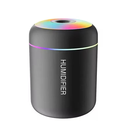 180MLミニ加湿器 USB電動アロマディフューザー エッセンシャルオイル精油加湿器 アロマテラピーミストメーカー 車用家庭用寝室用LEDライト付き