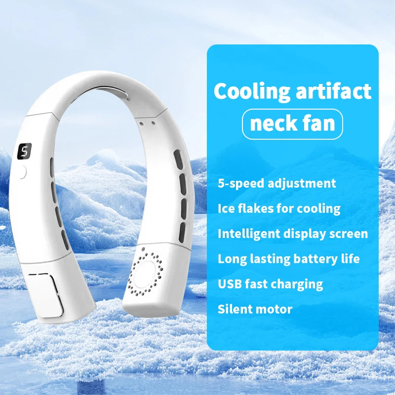 ネックファン、首掛け扇風機、強風だが静か、長時間バッテリー、夏の冷却必需品