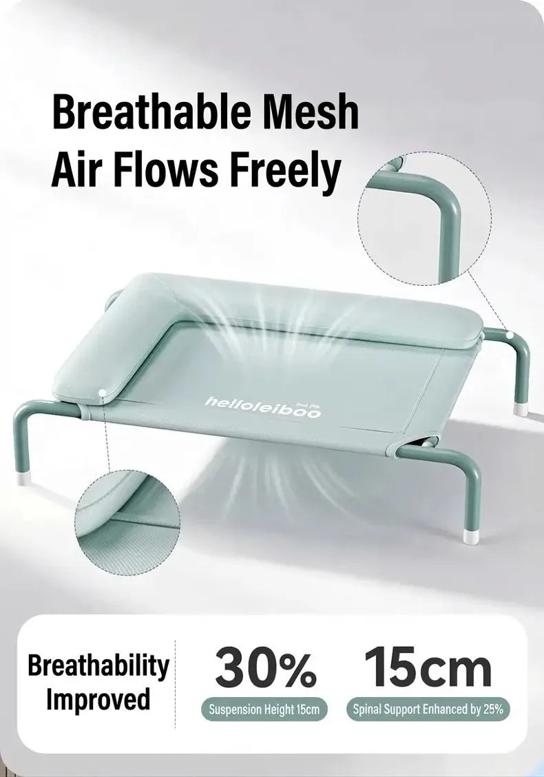 Dog camping bed, suitable for all seasons, removable and washable, off-the-ground and moisture-proof