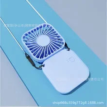 ポータブルネックファン 折りたたみ式ミニ手持ち扇風機 モバイルバッテリー機能付き USB充電式小型扇風機 首掛け扇風機 卓上扇風機
