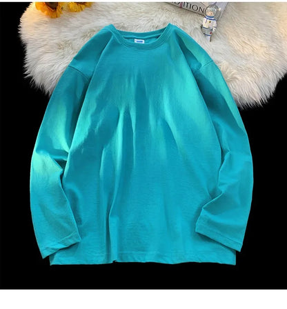 メンズ ブランクTシャツ ホワイト S-3XL オーバーサイズ 無地 ラージサイズ ファッション 長袖 トップス 男女兼用