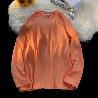 メンズ ブランクTシャツ ホワイト S-3XL オーバーサイズ 無地 ラージサイズ ファッション 長袖 トップス 男女兼用
