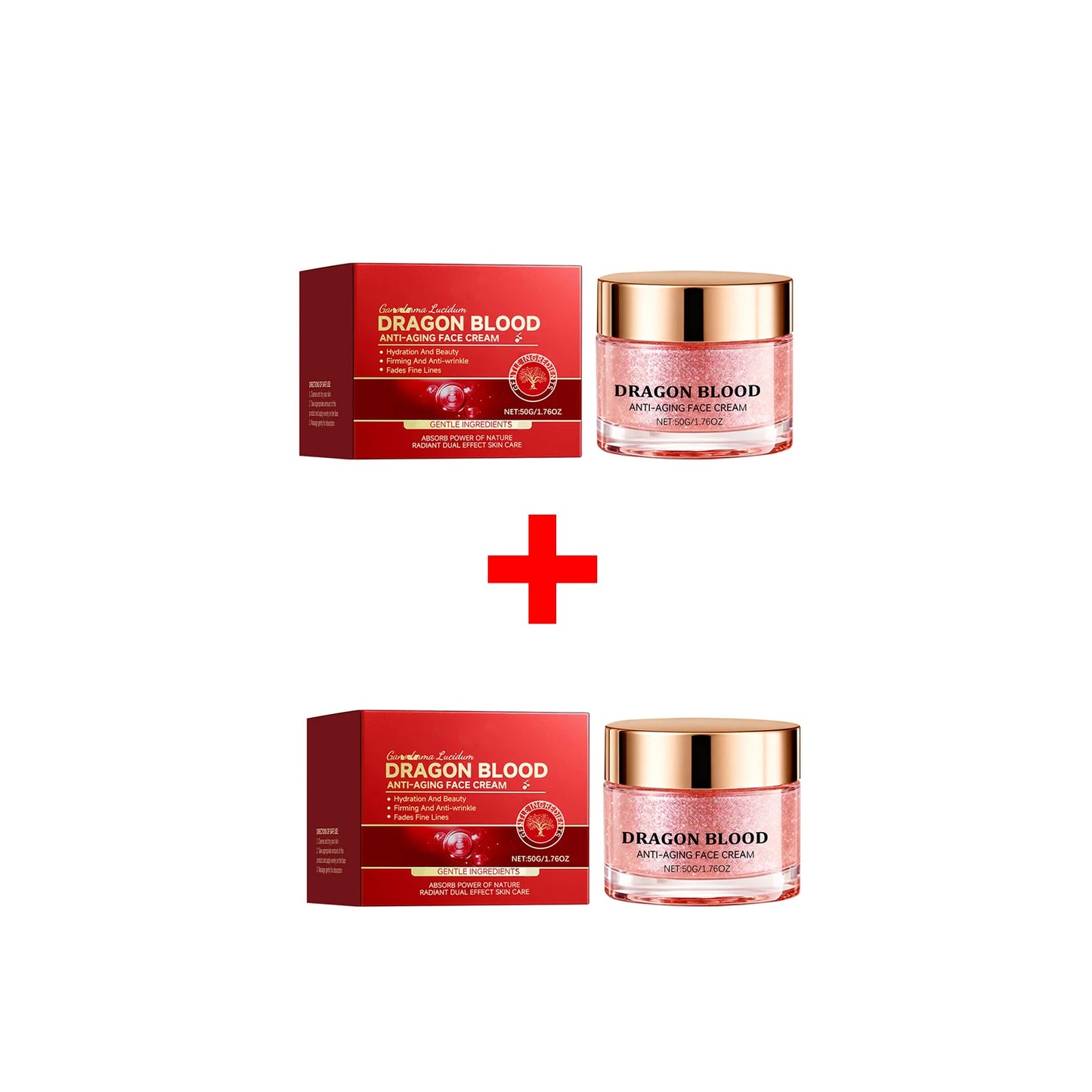 Dragon Blood Face Cream Anti Aging Fade Fine Lines Moisturizing Nourishing Skin Hydrating Improve Dry Skin Firming Face Care by PETAL & GLOW
