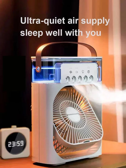 新登場3イン1扇風機 AIエアコン 家庭用小型エアクーラー LEDナイトライト ポータブル加湿器 風量調節ファン オフィスホーム用扇風機