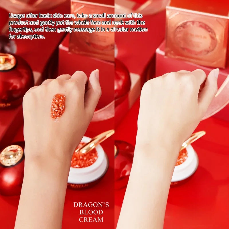 50G/Box Dragon Blood Facial Cream, Beauty Cream, Facial Skincare Essence, Lazy Toner, Firms and Moisturizes Skin, Makes Skin More Elastic and Vibrant, Looks Younger, Suitable for Both Men and Women, Daily Facial Care, Holiday by PETAL & GLOW