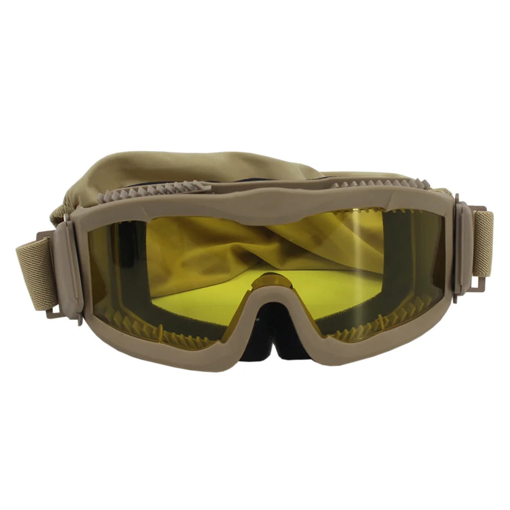 VULPO Tactical Goggles Airsoft Paintball Shooting Goggles Windproof Anti Fog Glasses Hiking Mountaineering Glasses by PETAL & GLOW