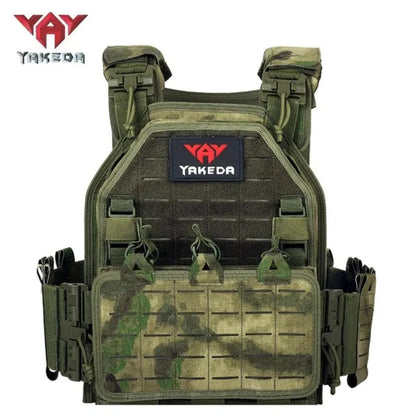 YAKEDA Tactical Vest Outdoor Hunting Plate Carrier Protective Adjustable Vest Airsoft Carrier Combat Equipment 6094 Vest by PETAL & GLOW