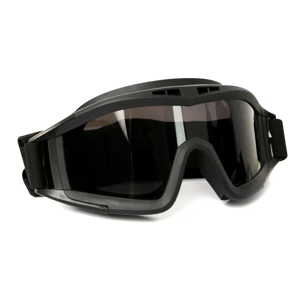 New Airsoft Tactical Goggles 3 Lens Windproof Dustproof Shooting Motocross Motorcycle Mountaineering Glasses CS Safe Protection by PETAL & GLOW