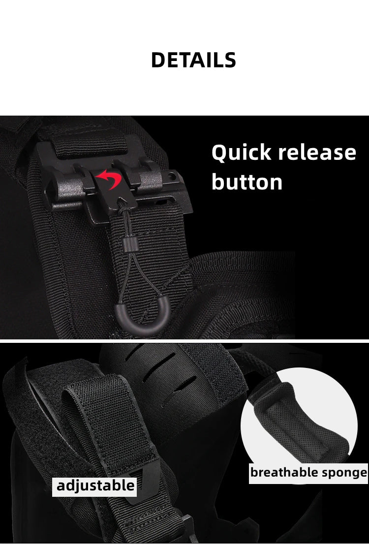 YAKEDA Tactical Vest Outdoor Hunting Plate Carrier Protective Adjustable Vest Airsoft Carrier Combat Equipment 6094 Vest by PETAL & GLOW