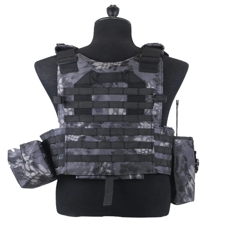 Adult Military Tactical Vest Body Armor Protection Plate Carrier Airsoft Accessories Outdoor Hunting Combat Equipment MOLLE Vest by PETAL & GLOW