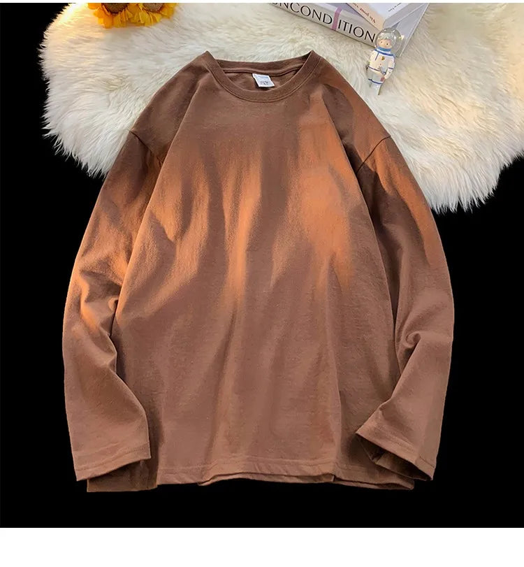 メンズ ブランクTシャツ ホワイト S-3XL オーバーサイズ 無地 ラージサイズ ファッション 長袖 トップス 男女兼用