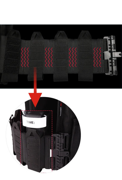 YAKEDA Tactical Vest Outdoor Hunting Plate Carrier Protective Adjustable Vest Airsoft Carrier Combat Equipment 6094 Vest by PETAL & GLOW