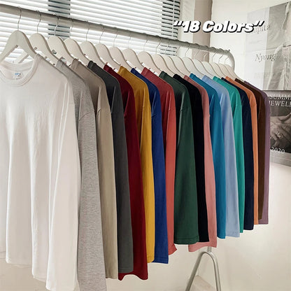 メンズ ブランクTシャツ ホワイト S-3XL オーバーサイズ 無地 ラージサイズ ファッション 長袖 トップス 男女兼用